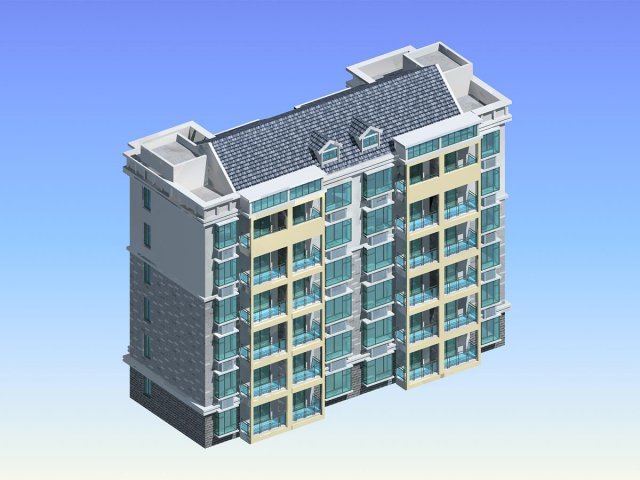 City Residential Garden villa office building design – 463 3D Model