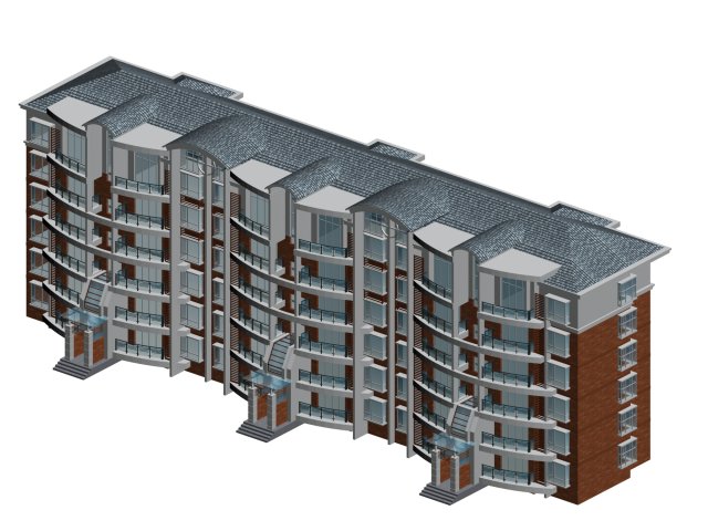 City Residential Garden villa office building design – 143 3D Model