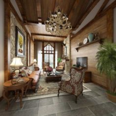 European-style living room design 43 3D Model