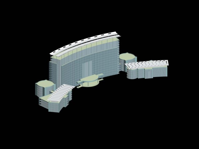 City hotel simple office building – 84 3D Model