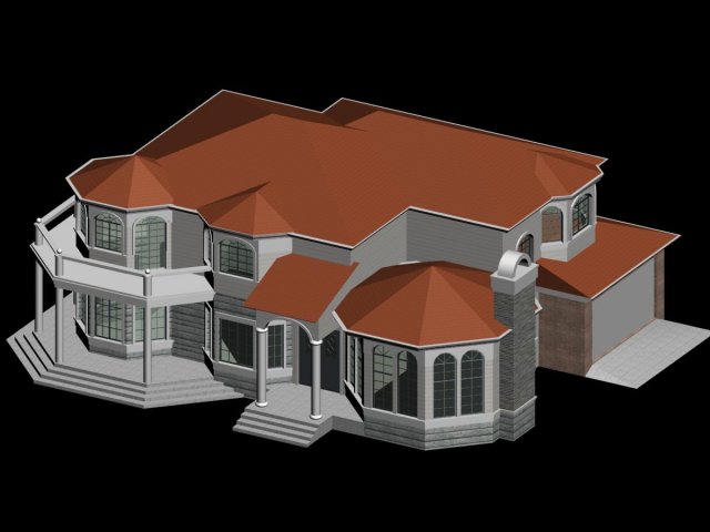 City – alone Villa 1192 3D Model