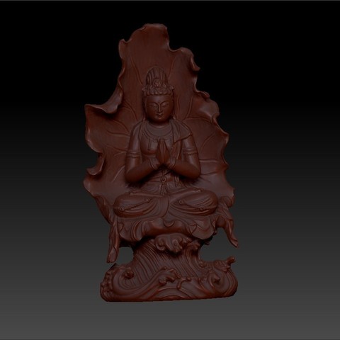 guanyin buddha statue 3d model for cnc or 3d printing 3D Print Model