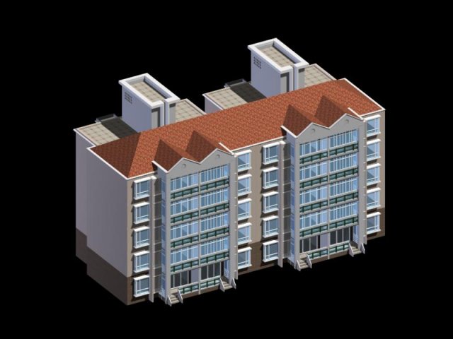 City Residential Garden villa office building design – 306 3D Model