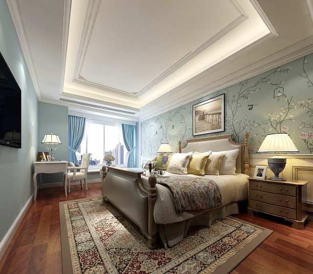 Deluxe master bedroom design 157 3D Model
