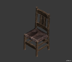 Highback Prison Chair 3D Model