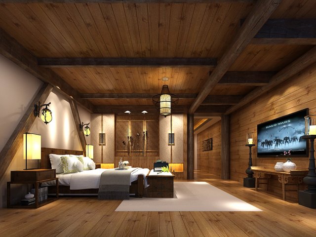 Bedroom hotel suites designed a complete 16 3D Model