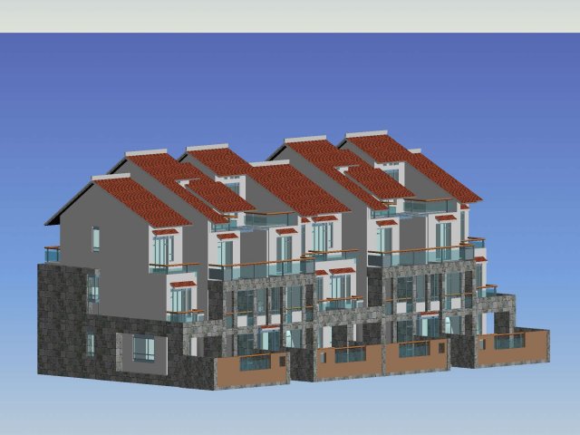 City – stylish townhouse 09 3D Model