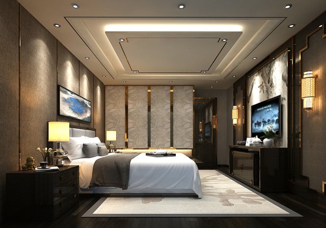 Deluxe master bedroom design 184 3D Model