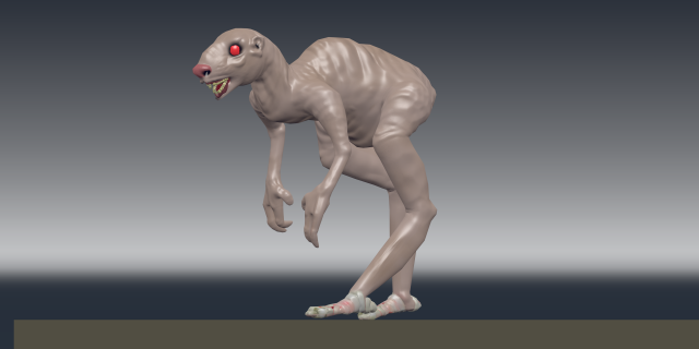 Mutant Rat-man Free 3D Model