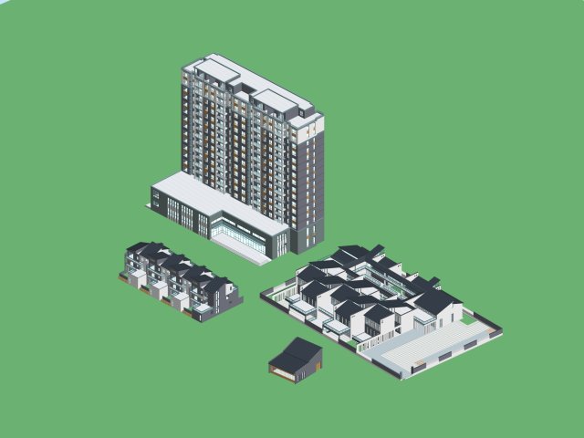 City planning office building fashion design – 290 3D Model