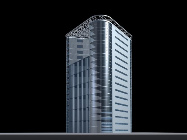 City hotel simple office building – 32 3D Model