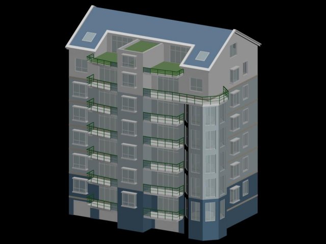 City Residential Garden villa office building design – 161 3D Model