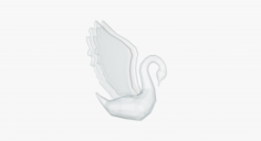 Glass swan statue 3D Model