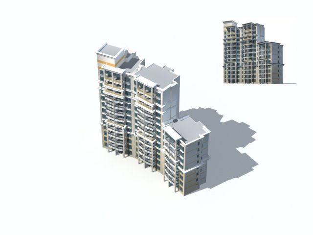 City Residential Garden villa office building design – 608 3D Model