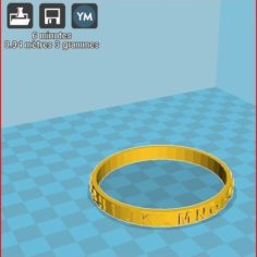 child alphabet bracelet 3D Print Model