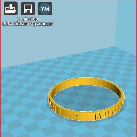 child alphabet bracelet 3D Print Model