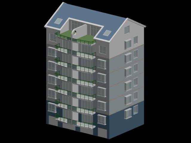 City Residential Garden villa office building design – 159 3D Model