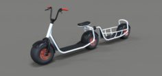 Scrooser with one wheeled trailer concept 3D Model