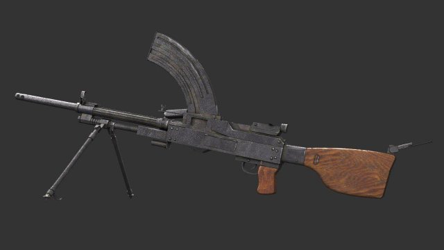 Type 73 Light Machine Gun 3D Model