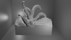 Octopus In Ocean 3D Model