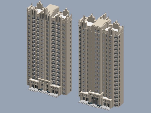 City government office building architectural design – 168 3D Model