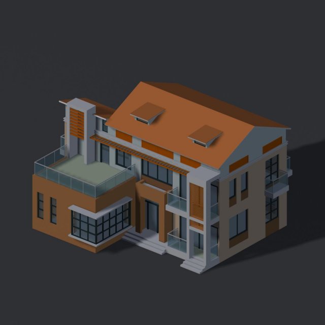 City – alone Villa 1113 3D Model