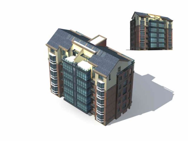 City Residential Garden villa office building design – 37 3D Model