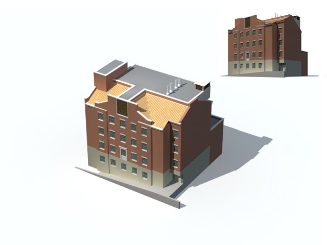 City Residential Garden villa office building design – 560 3D Model