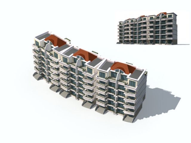 City Residential Garden villa office building design – 617 3D Model
