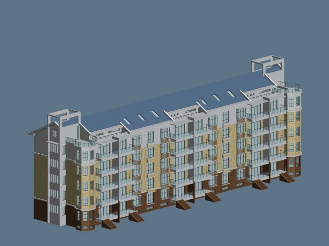 City Residential Garden villa office building design – 172 3D Model