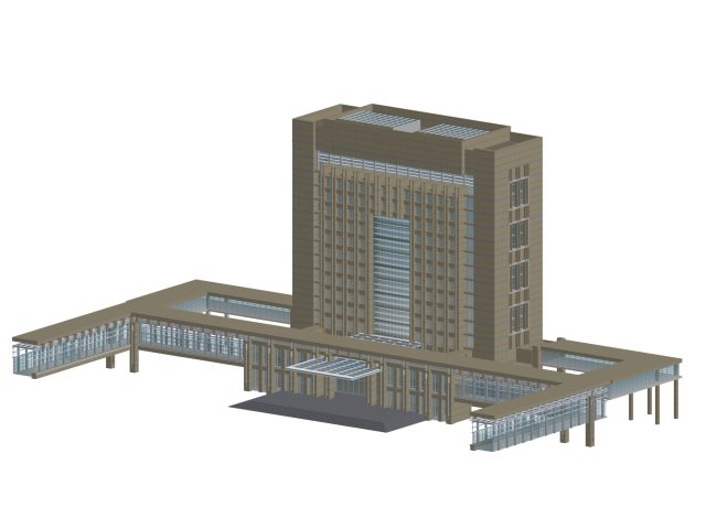 City office building construction avant-garde design hotel – 455 3D Model