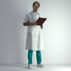 3D Scan Man Doctor 022 3D Model