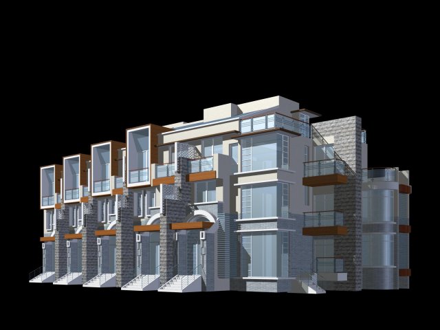 City – stylish townhouse 66 3D Model