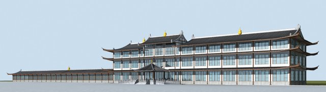 City chinese ancient luxury palace building – 66 3D Model