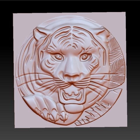 tiger head 3D Print Model