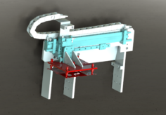 Double cylinder sucking mechanism 3D Model