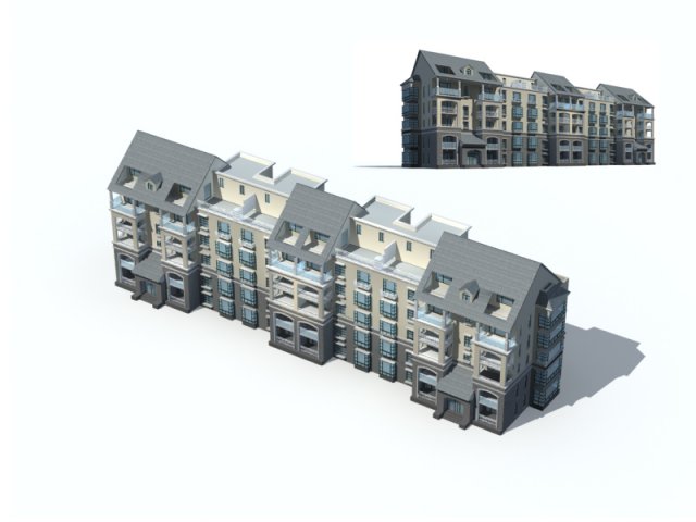 City Residential Garden villa office building design – 603 3D Model