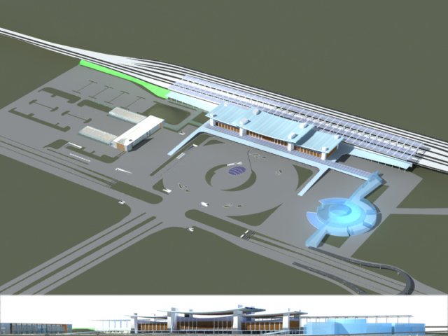 City Bus Terminal Station Design – 05 3D Model