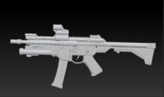 Machine gun m4t2 Free 3D Model