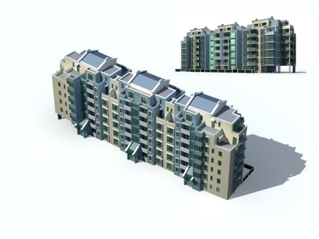 City Residential Garden villa office building design – 622 3D Model