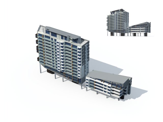 City Residential Garden villa office building design – 578 3D Model