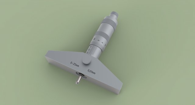 Depth micrometer 3D Model