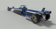 Jet dragster 3D Model