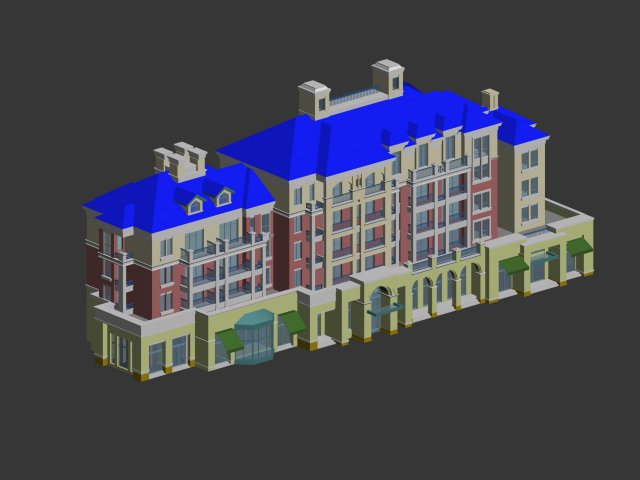 City Residential Garden villa office building design – 186 3D Model