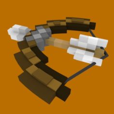 Minecraft Bow(bendable)						 Free 3D Model