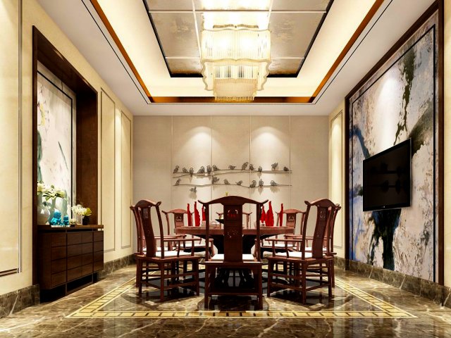 Private dining room space 27 3D Model