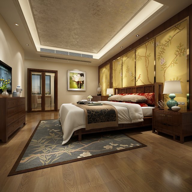 Deluxe master bedroom design 106 3D Model