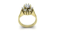 Unique Diamond Egagement Ring 3D Model