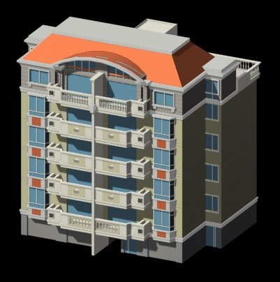 City Residential Garden villa office building design – 287 3D Model