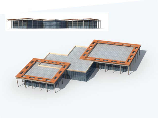 City office building construction avant-garde design hotel – 175 3D Model